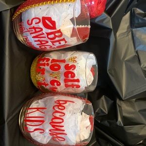 Beautifully Handmade customized glasses. Sold separately, but willing to bundle